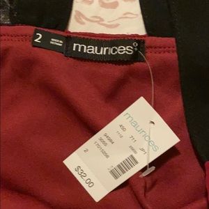 Maurices Tops - Lace Racerback Magenta Tank w/ Ruching Maurices Tops - Lace Racerback Magenta Tank w/ Ruching